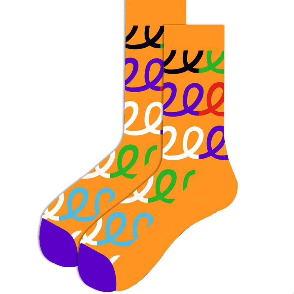 Men's Socks Santa Claus Moose Men's Mid-tube Socks Tide Cotton Socks - Bellarte Enchanté Men's Socks Santa Claus Moose Men's Mid-tube Socks Tide Cotton Socks